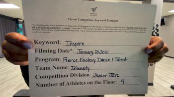 Fierce Factory Dance & Talent - Intensity [Junior - Jazz] 2021 GSSA DI & DII Virtual Championship