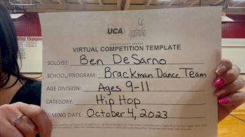 Brackman Middle School - Ben DeSarno [Youth - Solo - Hip Hop] 2023 UDA Solo Showdown