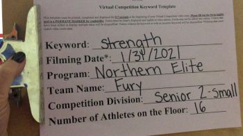 Northern Elite - Fury [L2 Senior] 2021 Varsity All Star Winter Virtual Competition Series: Event II