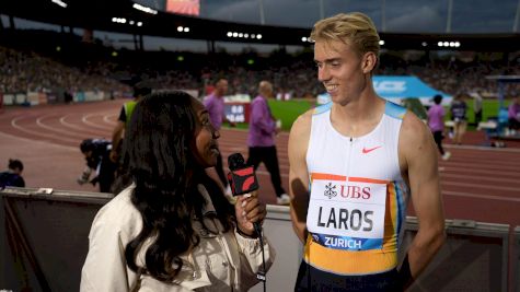 Niels Laros Reacts After Diamond League Final 1500m Win