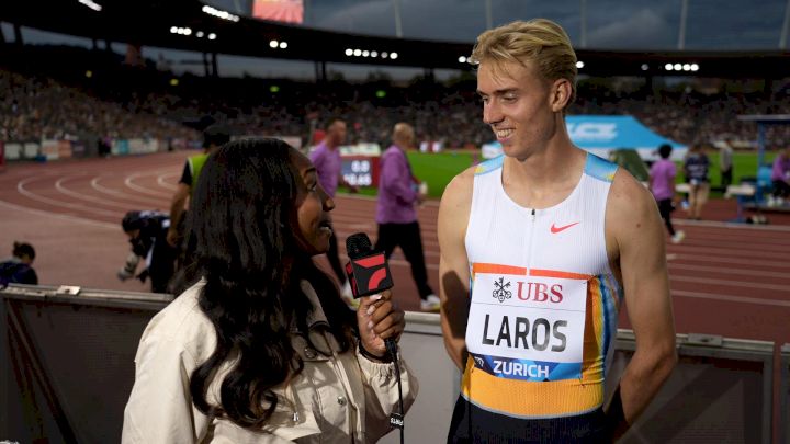 Niels Laros Reacts After Diamond League Final 1500m Win
