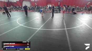 132 lbs Cons. Round 2 - Tanner Becker, MN vs Damion Clark, IA