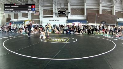 100 lbs Cons. Round 3 - Diesel Johnson, Team Idaho Wrestling Club vs Noah Ahn, Utah
