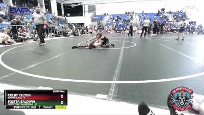 76 lbs Semis (4 Team) - Colby Yelton, Slyfox Black vs Foster Baldwin, Potentially Dangerous