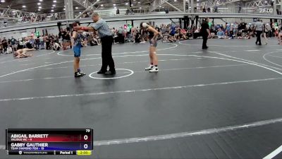 84 lbs Semis (4 Team) - Abigail Barrett, Validus WC vs Gabby Gauthier, Team Diamond Fish