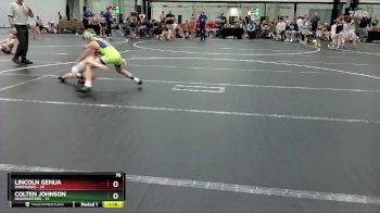 76 lbs Semis (4 Team) - Colten Johnson, Headhunters vs Lincoln Genua, Warhawks