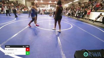 150 lbs Rr Rnd 1 - Miangel Jackson, Team Tulsa Wrestling Club vs Cadence Carter, Vinita Kids Wrestling