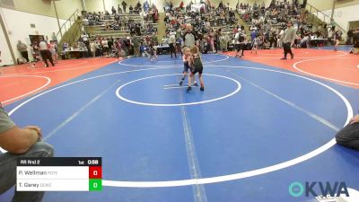 40-43 lbs Rr Rnd 2 - Paris Wellman, Poteau Youth Wrestling Academy vs Tinley Garey, Dark Cloud Wrestling Club