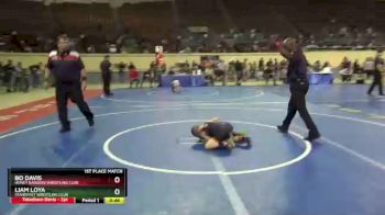 46 lbs 1st Place Match - Liam Loya, Standfast Wrestling Club vs Bo Davis, Honey Badgers Wrestling Club