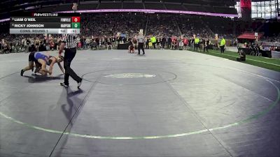 D2-285 lbs Cons. Round 1 - Ricky Johnson, Harper Creek HS vs Liam O`Neil, Fowlerville HS