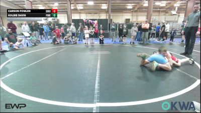 83 lbs Rr Rnd 4 - Carson Fowler, Duncan Demon Wrestling vs Kolbie Davis, Powerhouse Blue