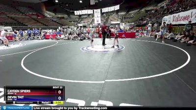 106 lbs Round 3 (16 Team) - Cayden Spiers, REWA vs Devin Tait, IEWA