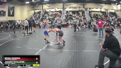 85 lbs Round 3 - Andrew McAllister, Cane Bay Cobras vs DeAra Giardina, Stratford Knights