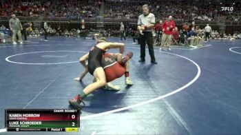 1A-126 lbs Champ. Round 1 - Kaben Morrow, Sioux Central vs Luke Schroeder, Missouri Valley