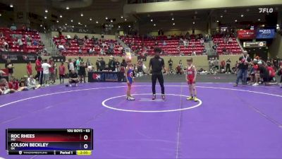 63 lbs Round 4 - Roc Rhees, MO vs Colson Beckley, OK