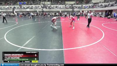 152 lbs Champ. Round 2 - Mason Groskreutz, Team Nazar Training Center vs Tyler Kisamore, Belmont-Platteville Youth Wrestling Club