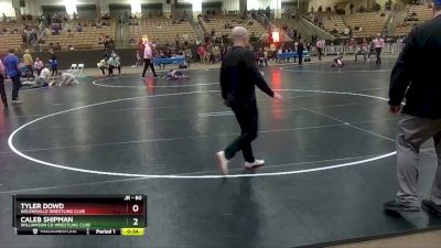 80 lbs 1st Place Match - Caleb Shipman, Williamson Co Wrestling Club vs Tyler Dowd, Nolensville Wrestling Club