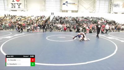 90 lbs Cons. Round 4 - Damian Snyder, Hudson Falls Wrestling Club vs Silas Goodwin, Mighty Lions Wrestling Club