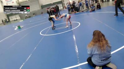 101-109 lbs 3rd Place Match - Kylie Cudaback, Ogallala Youth Wrestling vs Hadley Carruthers, St. Paul Youth Wrestling