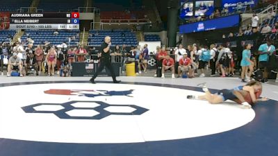 105 lbs Champ. Rd Of 32 - Audriana Green, Mississippi vs Ella Neibert, Indiana
