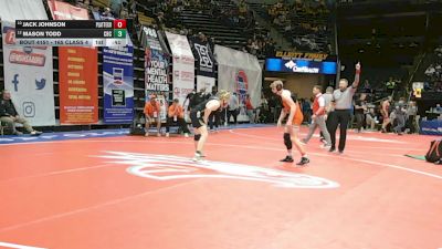 165 Class 4 lbs Cons. Round 1 - Jack Johnson, Platte County vs Mason Todd, Christian Brothers College