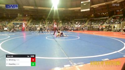 80 lbs Consi Of 32 #1 - Cooper Whiting, Force Elite vs Fletcher Headley, Greater Heights Wrestling