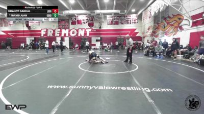 138 lbs Champ. Round 2 - Udaijot Gakhal, Los Banos vs Travis Juan, Gunderson