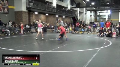 82 lbs Round 2 (4 Team) - Brinlie Bazer, Nebraska Wrestling Academy vs Michaela Cushatt, Grand View Wrestling Club