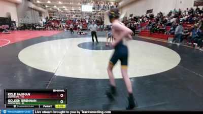 106 lbs Semifinal - Golden Brennan, Northfield vs Kole Bauman, Chaparral