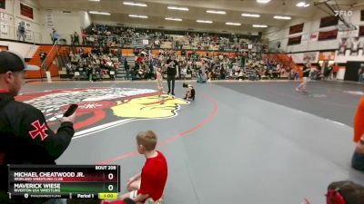 49 lbs Champ. Round 1 - Michael Cheatwood Jr., Worland Wrestling Club vs Maverick Wiese, Riverton USA Wrestling