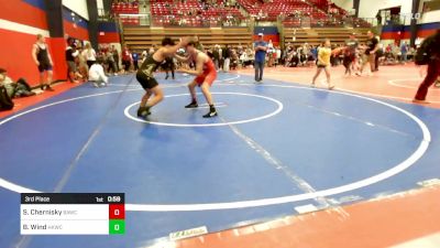 119 lbs 3rd Place - Sean-Tyler Chernisky, Broken Arrow Wrestling Club vs Blake Wind, Henryetta Knights Wrestling Club