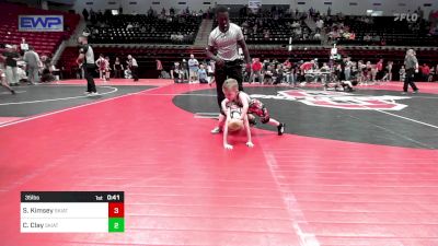 35 lbs Consolation - Samuel Kimsey, Skiatook Youth Wrestling vs Chet Clay, Skiatook Youth Wrestling