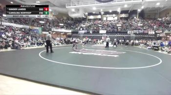 100 lbs 1st Place Match - Ginger Landis, Douglass Hs vs Carolina Northup, Stockton HS