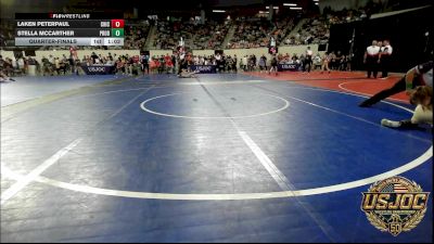 65 lbs Quarterfinal - Laken Peterpaul, Chickasha Youth Wrestling vs Stella McCarther, Prodigy Elite Wrestling