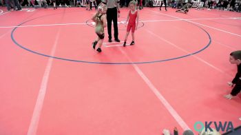 55-62 lbs Rr Rnd 1 - Lainey Cariker, Collinsville Cardinal Youth Wrestling vs Berklyn Fields, Cowboy Wrestling Club