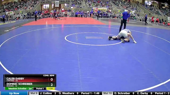 172 lbs Semis & 1st Wrestleback (8 Team) - Dominic Schreiber, Mazama vs ...