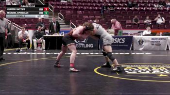 189 lbs Consi 4 - Hunter Snyder, Greater Latrobe vs Michael Spielman, Strath Haven