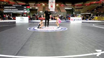 Bantam - 53 lbs Champ. Round 1 - Lucas Petrosian, Mad Dawg Wrestling Club vs Esme Bedolla, Scotsmen Wrestling Club