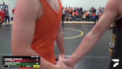 JV-10 lbs Round 1 - Michael Platts, Newman Catholic vs Zander Lovelace, West Marshall