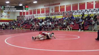 157 lbs Quarterfinal - Brody Schrock, Clear Creek-Amana vs Sawyer Kirby, Williamsburg