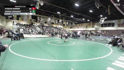 84 lbs Round 1 - Kynslee Ramirez, Elite Force WC vs Sophia Coronado, San Diego