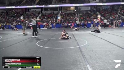 61 lbs Quarterfinal - Hudson Hodges, Oakley vs Gunner Driggs, Manhattan