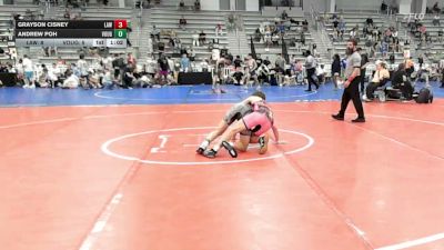 126 lbs Rr Rnd 3 - Grayson Cisney, LAW Red - HSB vs Andrew Poh, Vougars Wrestling - HSB