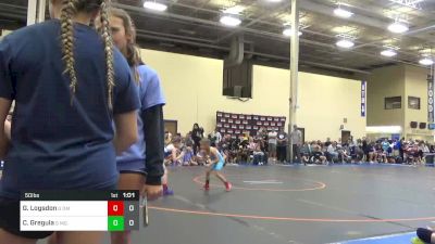 50 lbs Rr Rnd 2 - Gracie Logsdon, G OMP Girls vs Charae Gregula, G MGW - Sugar & Spice