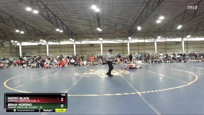 119 lbs Round 1 (4 Team) - Brian Moreno, Sublime Wrestling Academy vs Mateo Black, Homedale Wrestling Club