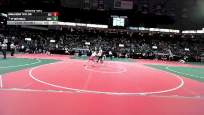 122 lbs Cons. Round 5 - Tyler Bell, MMSA vs Grayson Taylor, UTA3