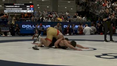 97 kg 3rd Place Match - Jonathan Aiello, Ohio RTC/ Titan Mercury Wrestling Club vs Justin Rademacher, Beaver Dam RTC/ Titan Mercury Wrestling Club