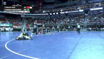 3A-144 lbs Champ. Round 1 - Garren Christiansen, Dubuque Hempstead vs Duncan Harn, Bettendorf