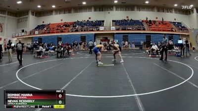 150 lbs Quarterfinal - Dominic Manna, McDonogh School vs Nevan McKneely, Loyola-Blakefield