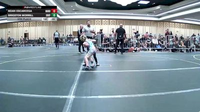 43 lbs 5th Place - Noah Escarcega, Manu Wr Ac vs Brigston Morrill, South Sevier